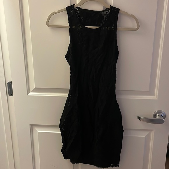 Express lace mini-dress, black, size extra small - Picture 6 of 7